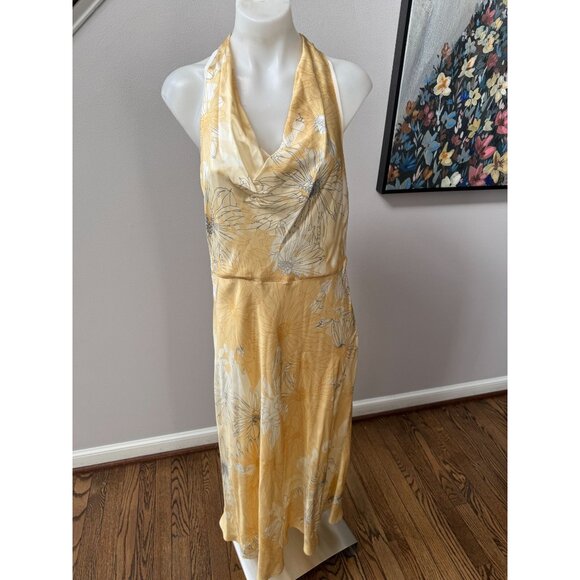 Elie Tahari  eclipse halter silk midi dress size 10 - Picture 2 of 4